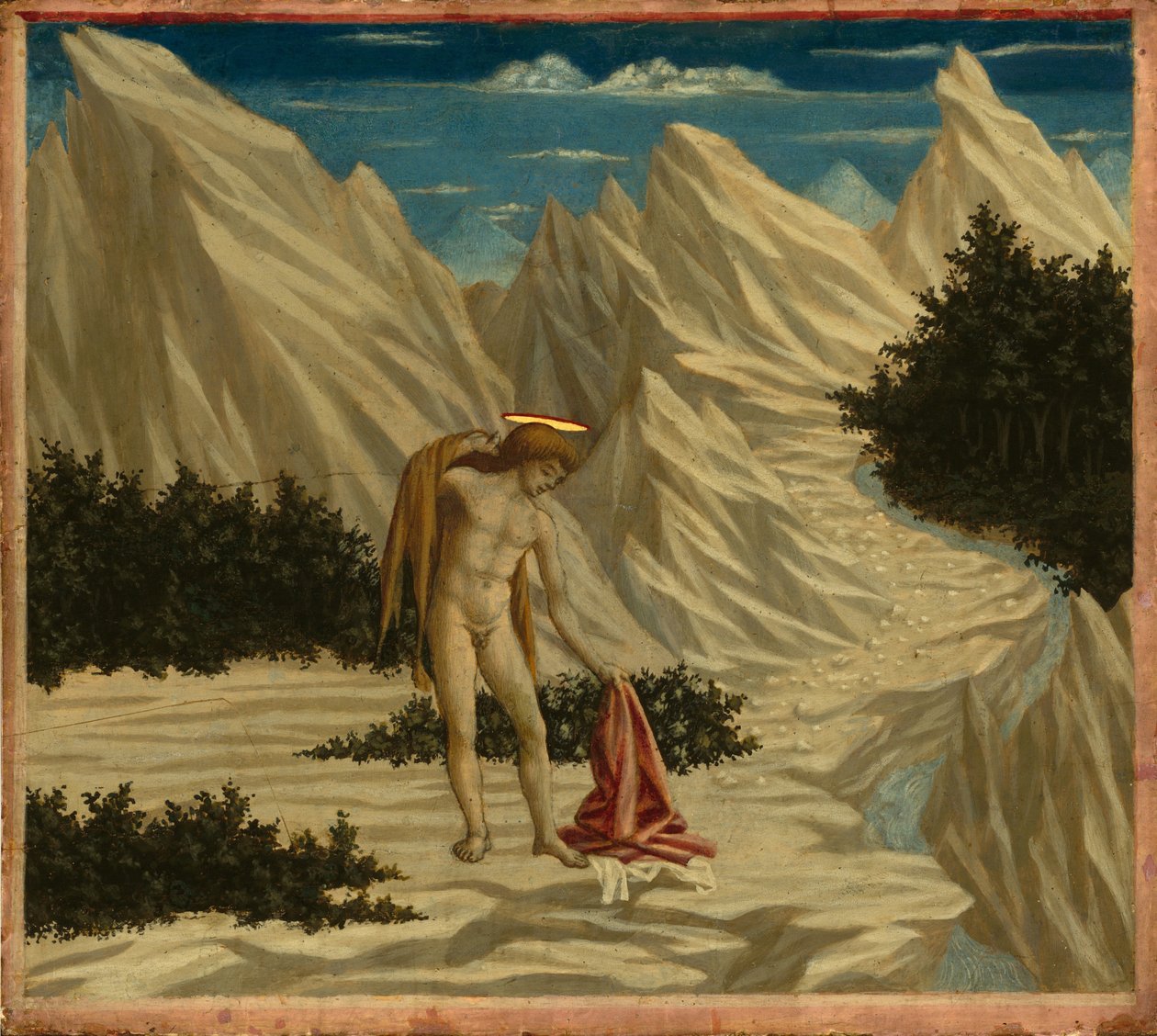 São João no Deserto, c. 14451450. de Domenico Veneziano