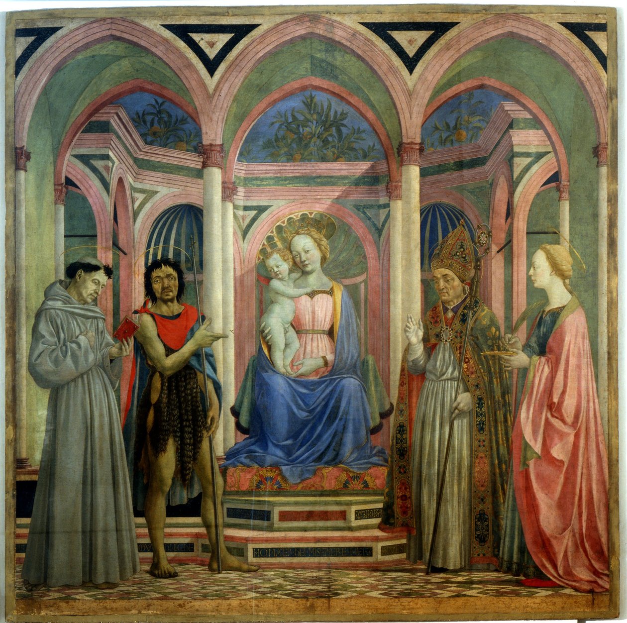 Retábulo de Santa Lucia de Magnoli, ca 1447 de Domenico Veneziano