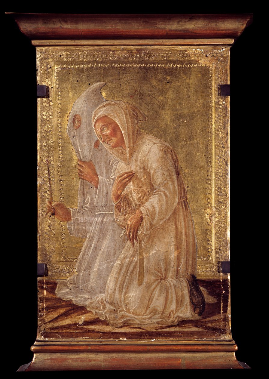 Dois flagelantes Pintura em Madeira por Domenico Veneziano (1400-1481) Século XV (ec.esp.) Bayonne, Museu Bonnat. de Domenico Veneziano