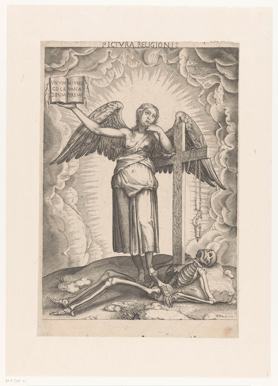 Alegoria da fé Pictura religionis (título no objeto) de Domenico Vito
