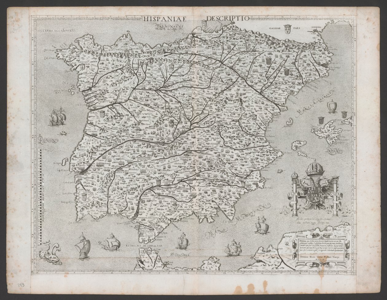 Hispaniae Descriptio de Domenico Zenoi (1560) de Domenico Zenoi