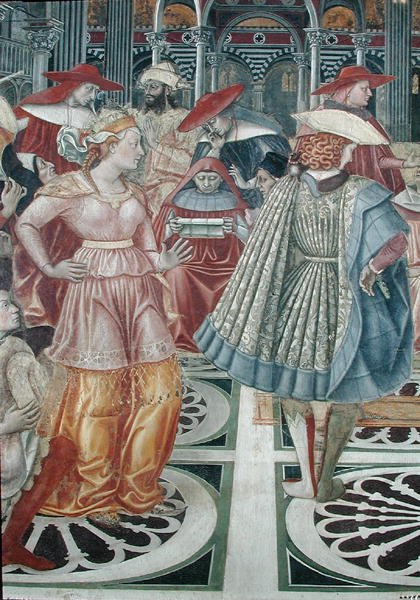 O Papa Celestino III (c.1106-98) concede Autonomia ao Hospital de Siena de Domenico di Bartolo