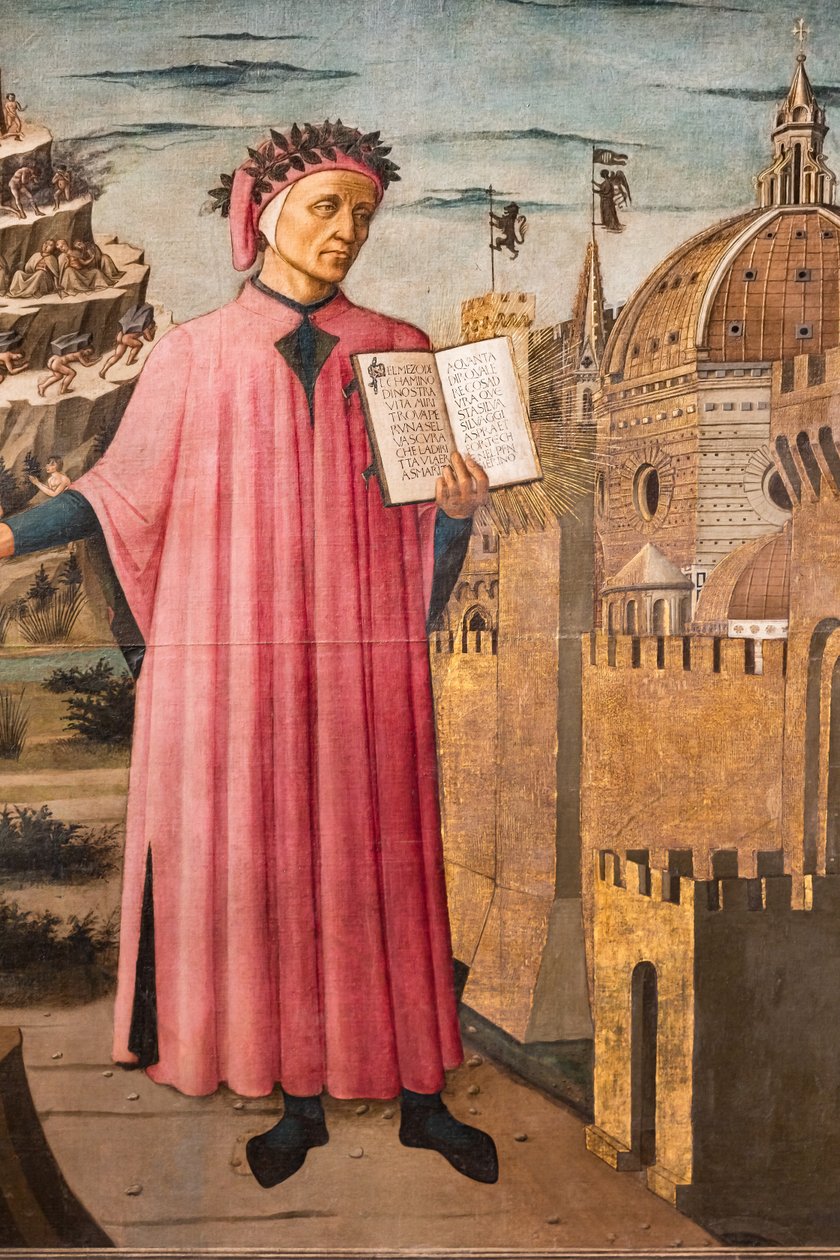 Divina Comédia de Dante Alighieri, detalhe de Domenico di Michelino