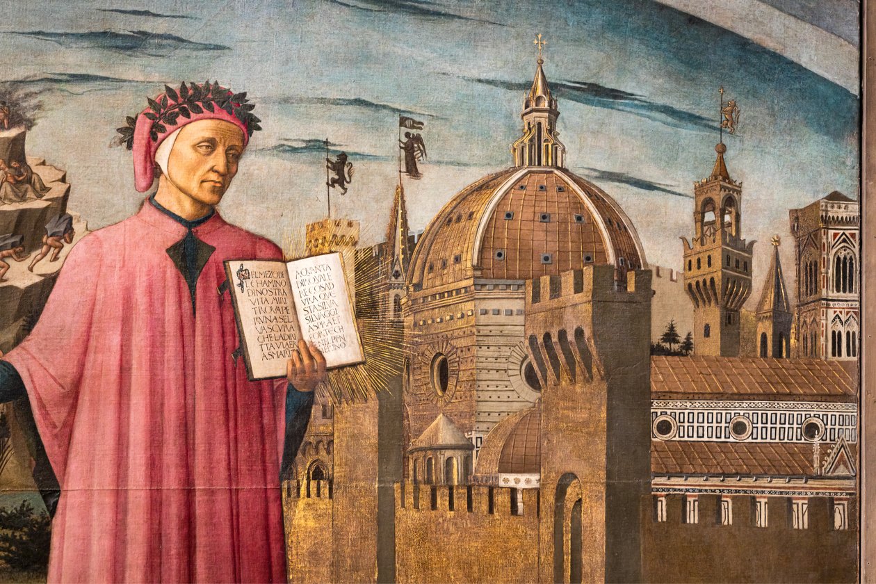 Divina Comédia de Dante Alighieri, detalhe de Domenico di Michelino