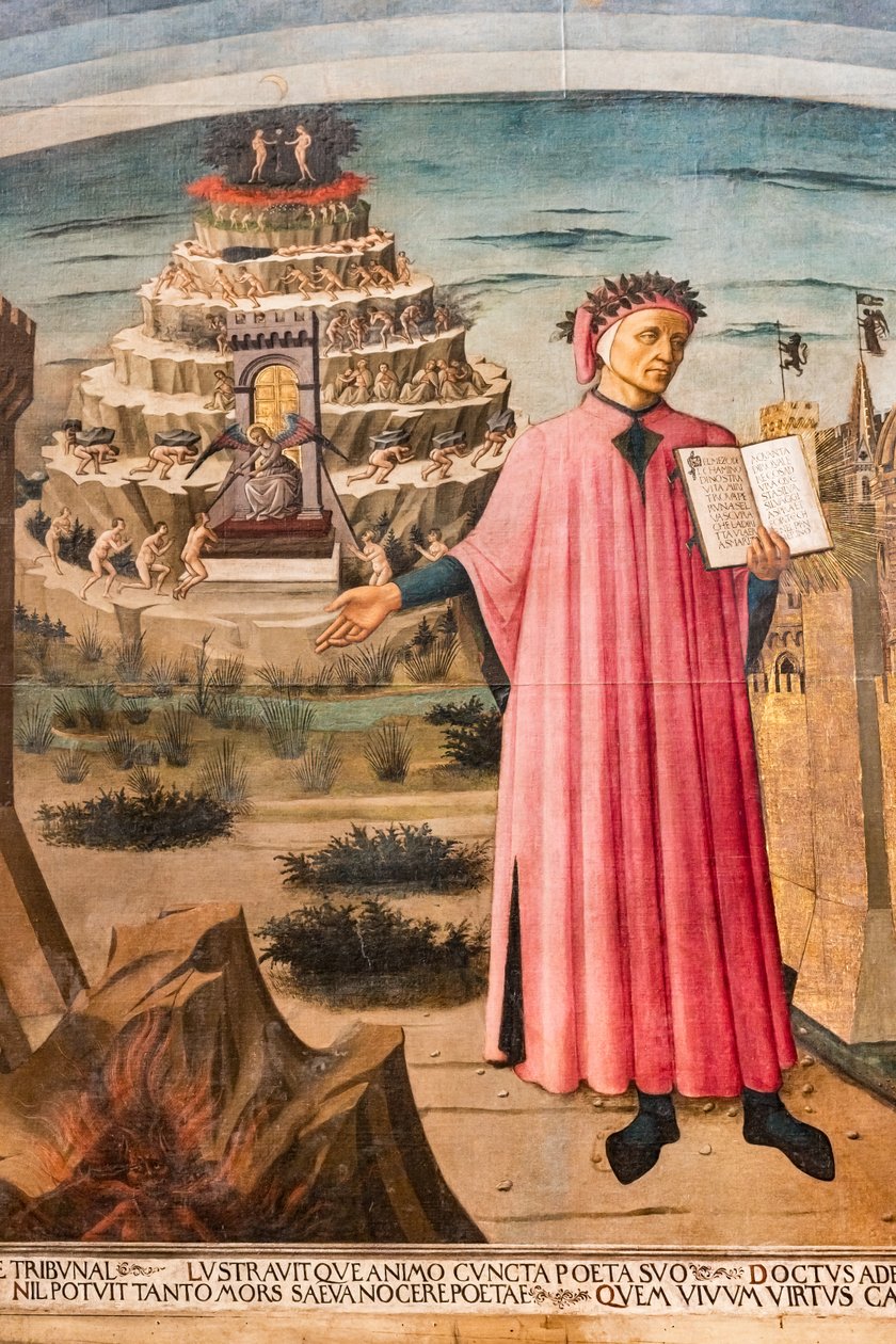 Divina Comédia de Dante Alighieri, detalhe de Domenico di Michelino