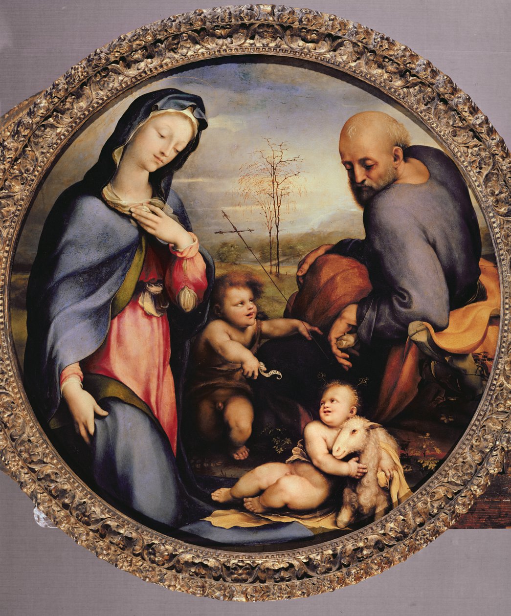 A Sagrada Família com o Infante João Batista, c.1515 de Domenico di Pace Beccafumi  