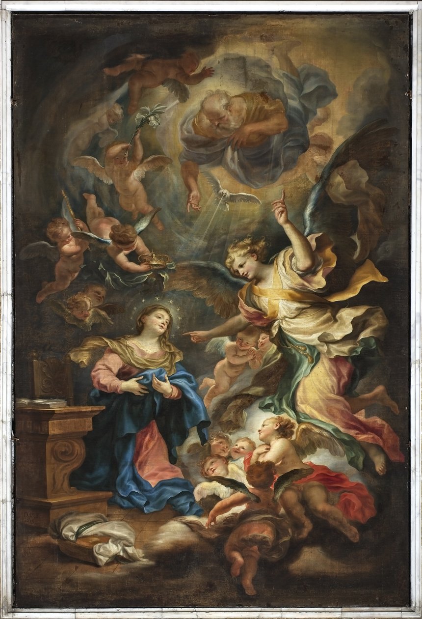 Anunciação de Domenico the Elder Piola