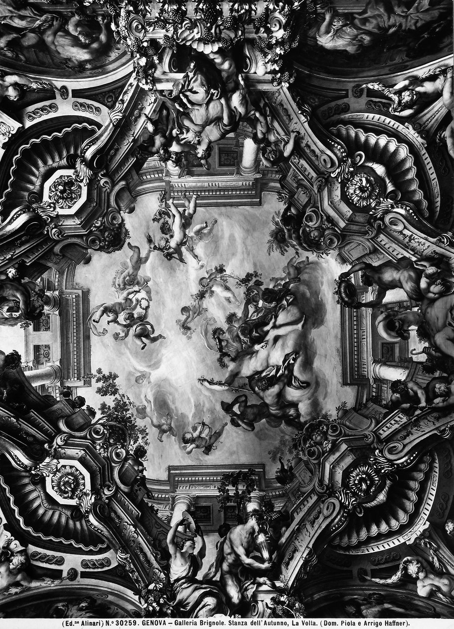 Teto na sala de outono, Galeria Brignole de Domenico the Elder Piola