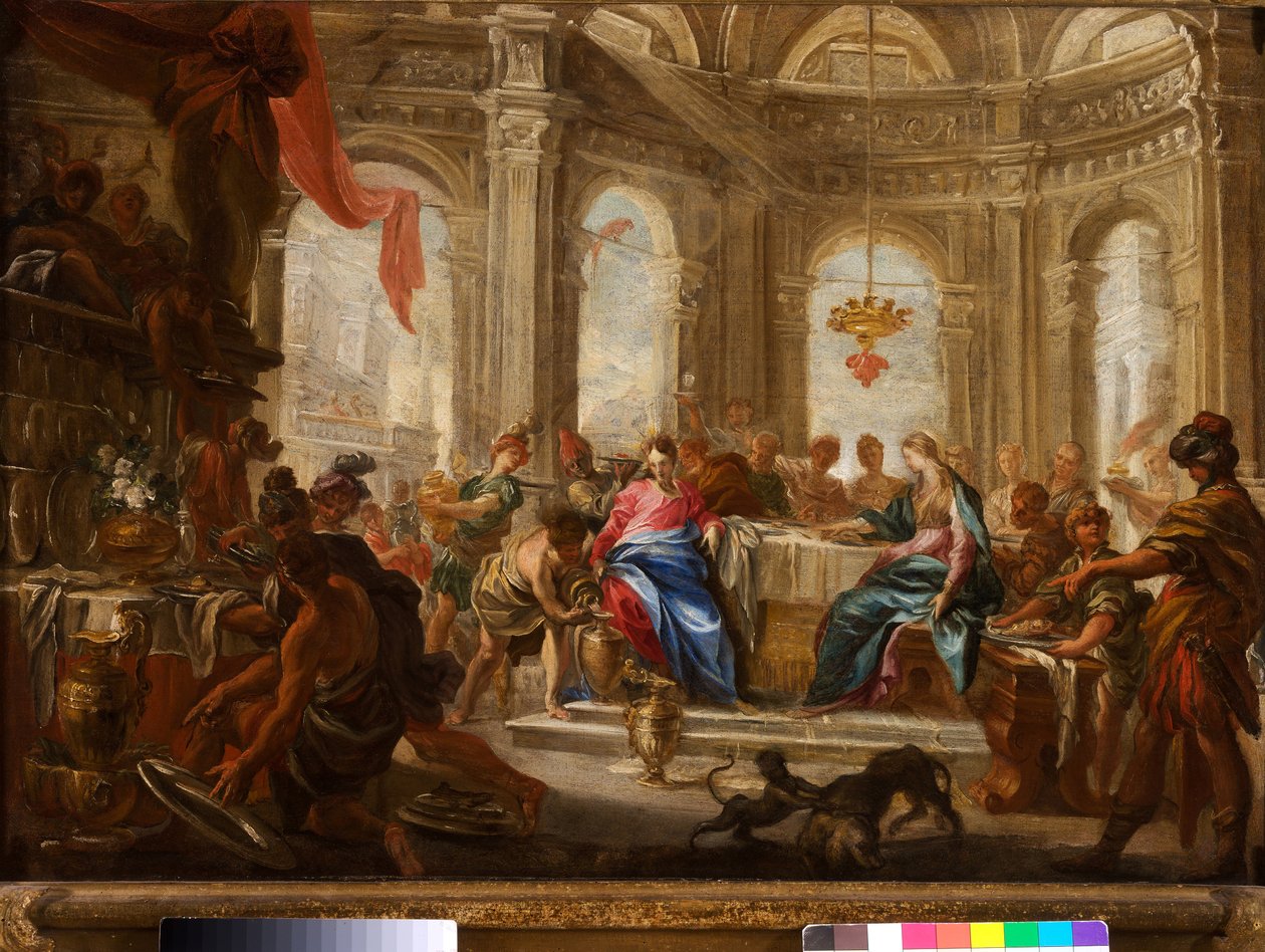 O Casamento de Caná de Domenico the Elder Piola