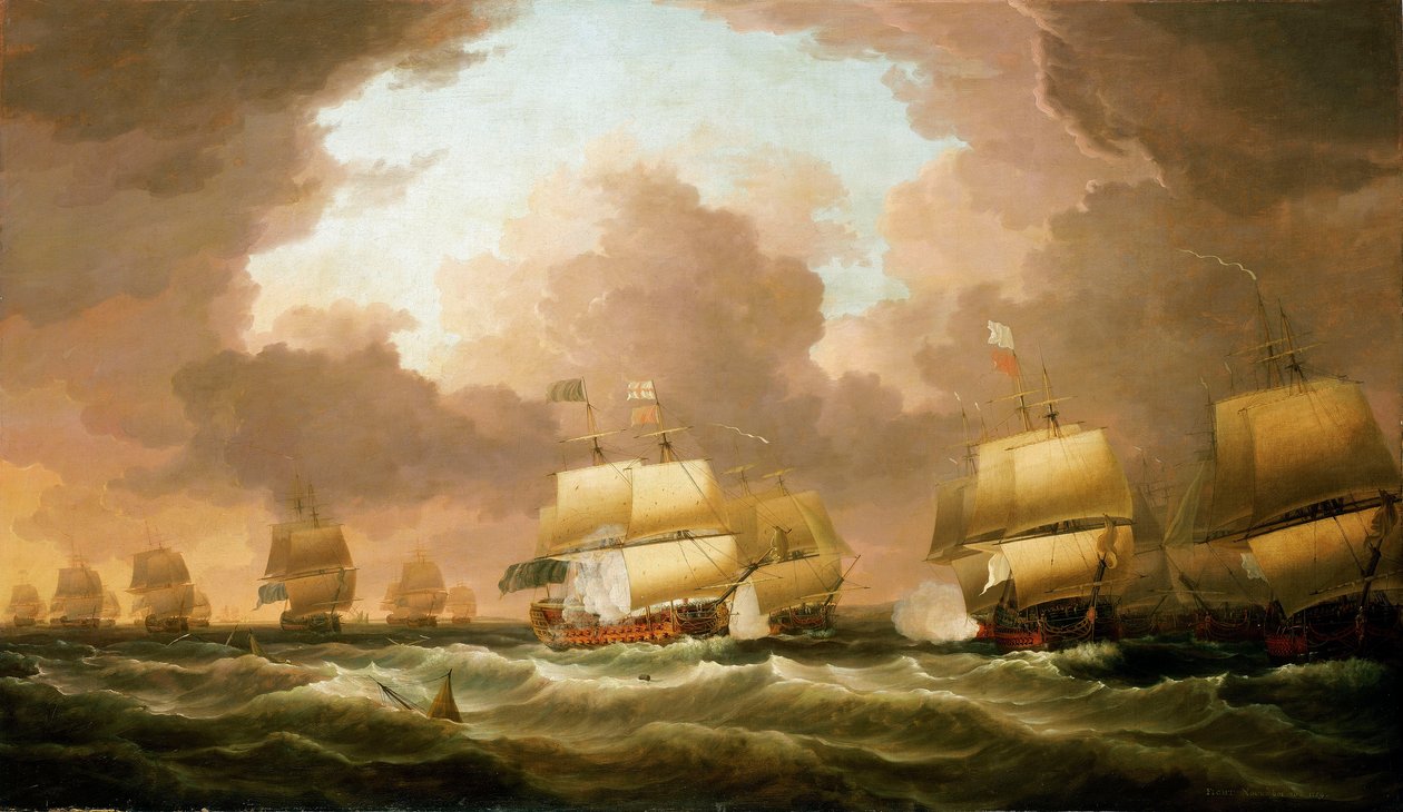 Batalha da Baía de Quiberon, 20 de novembro de 1759 de Dominic Serres