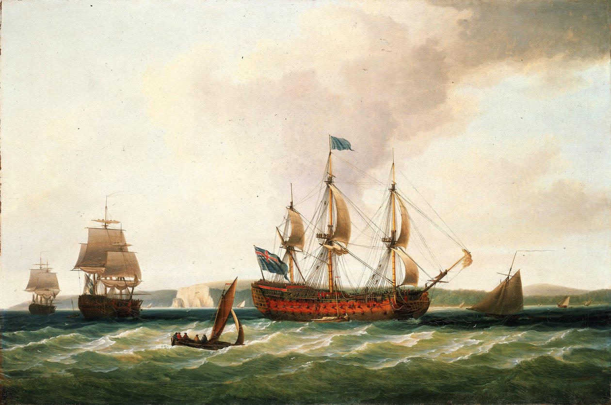 O "Saint George", um navio de 100 canhões de primeira classe, construído em 1756 nos estaleiros de Woolwich (Inglaterra), foi o navio de comando da frota durante a batalha naval da Baía de Quiberon, ou Batalha dos Cardeais, em 1759 de Dominic Serres