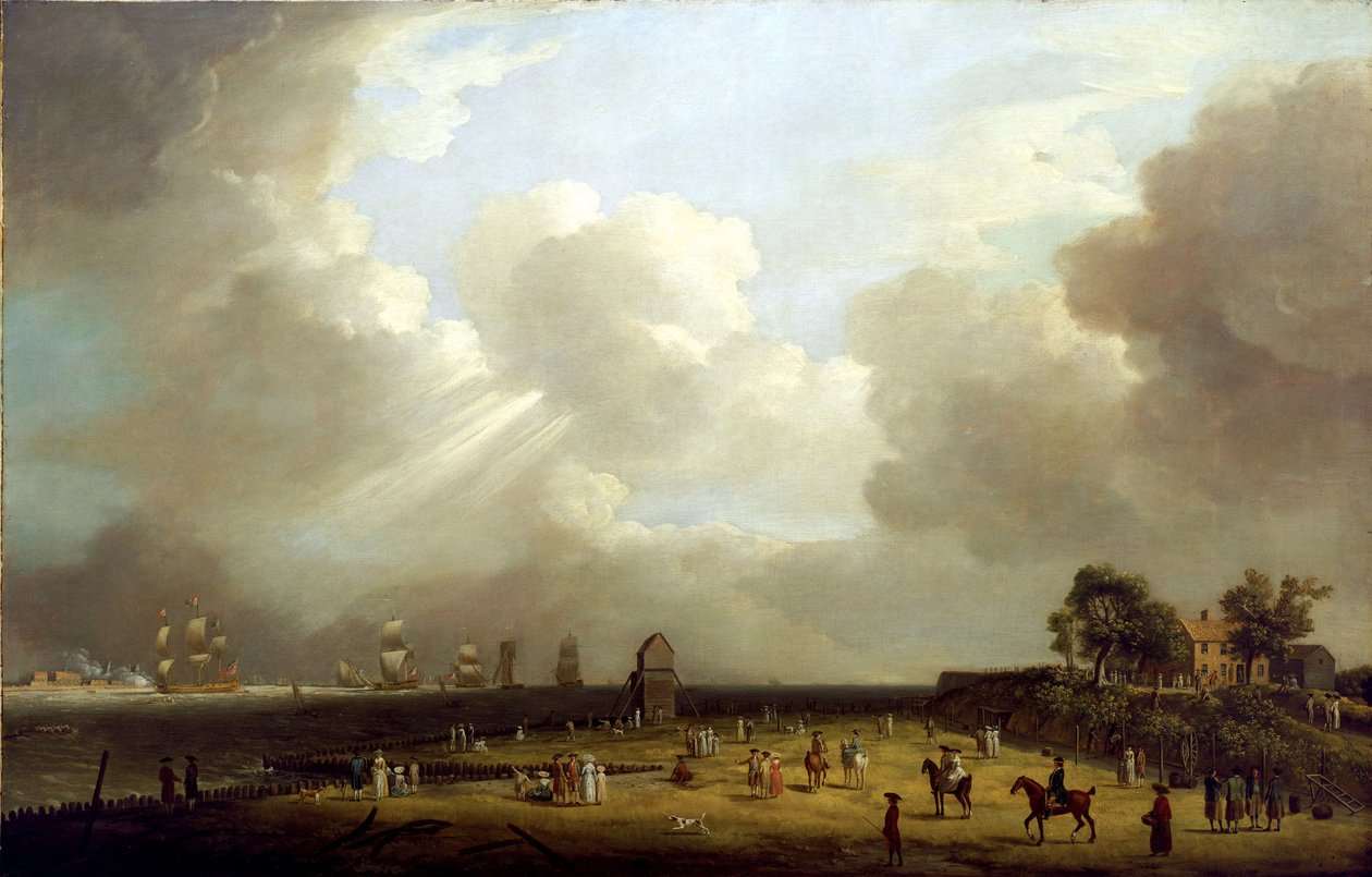 A chegada da Princesa Charlotte (1766-1828) a Harwich, setembro de 1761. Óleo sobre tela de Dominic Serres