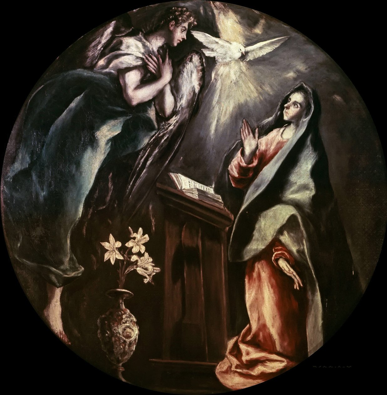 A Anunciação, cerca de 1603. de Dominico El Greco