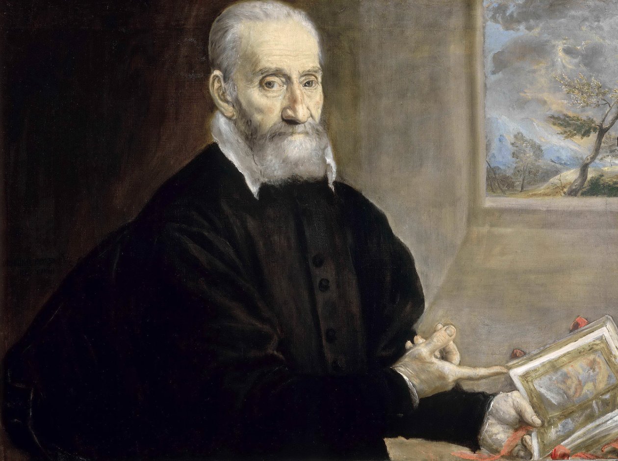 Retrato de Giulio Clovio 1498-1578, ca 1571. de Dominico El Greco