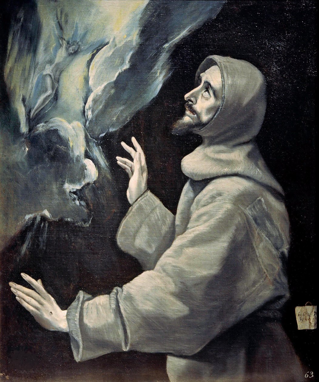 São Francisco recebendo os estigmas, ca 1585-1590. de Dominico El Greco