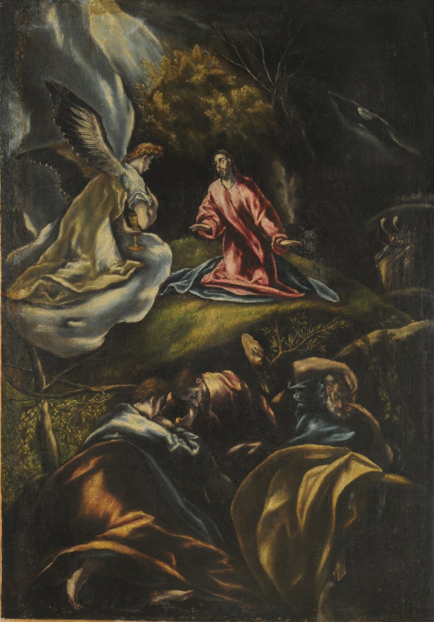 A agonia no jardim, 1600-1607. de Dominico El Greco