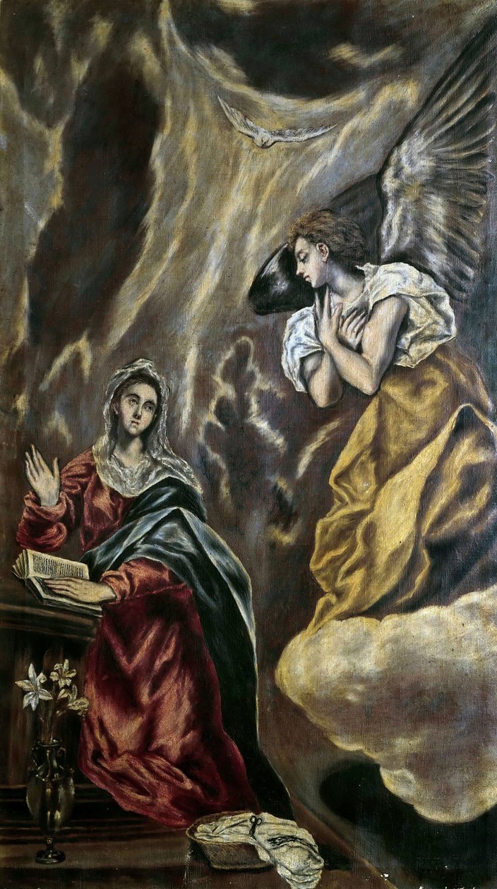 A Anunciação, c. 1610. de Dominico El Greco