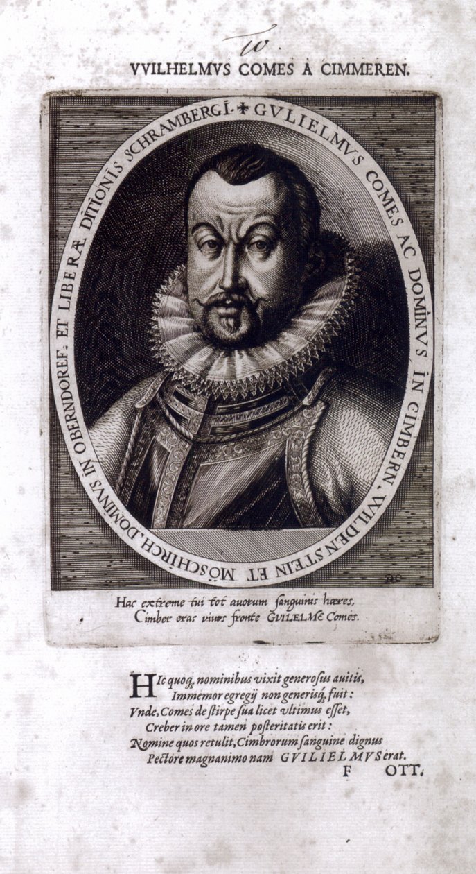 Wilhelm von Zimmern, o último conde de Zimmern de Dominicus or Custodis Custos