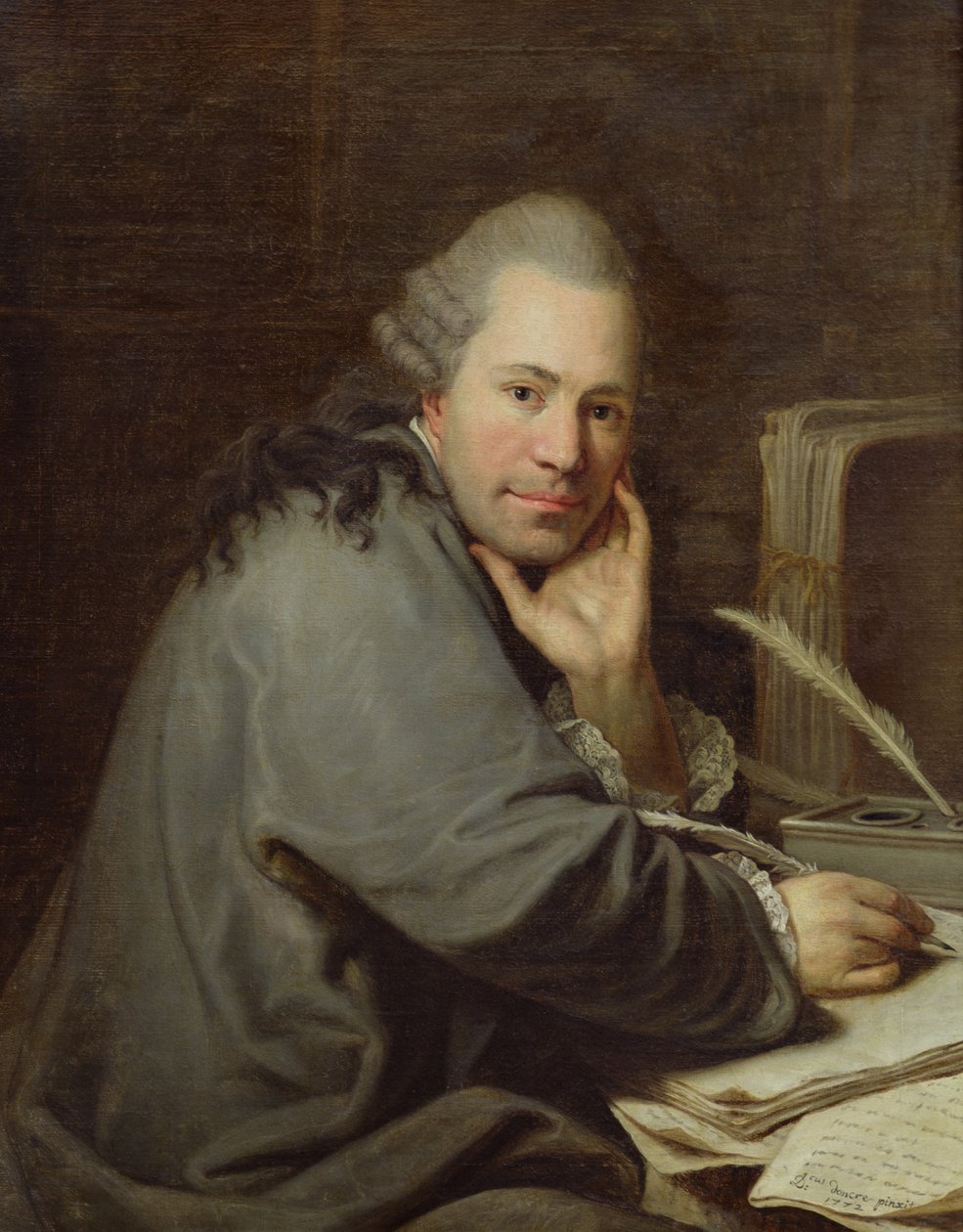 Retrato de um escritor, 1772 de Dominique Doncre