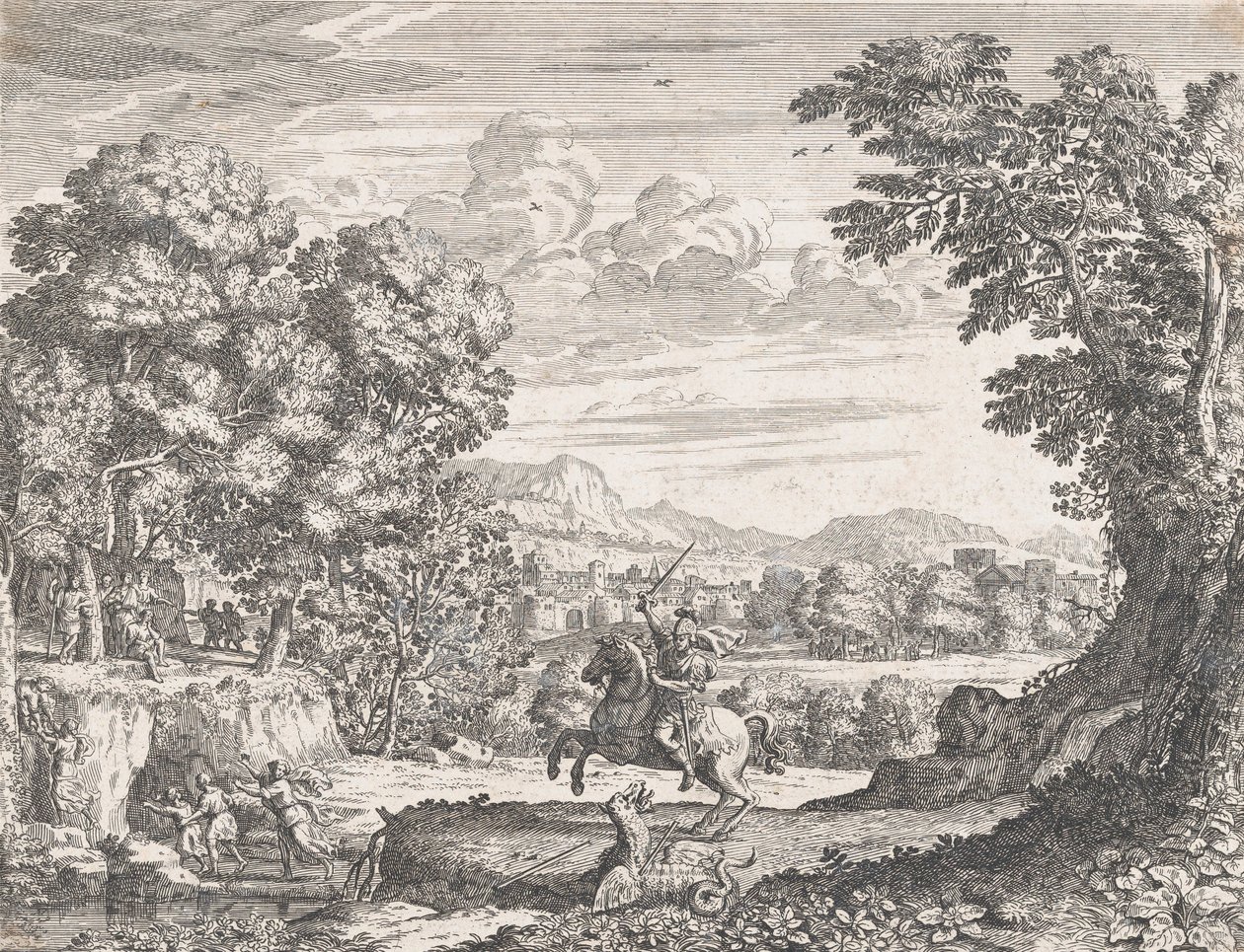 Belerofonte vencendo a Quimera, 1668. de Dominique Barriere