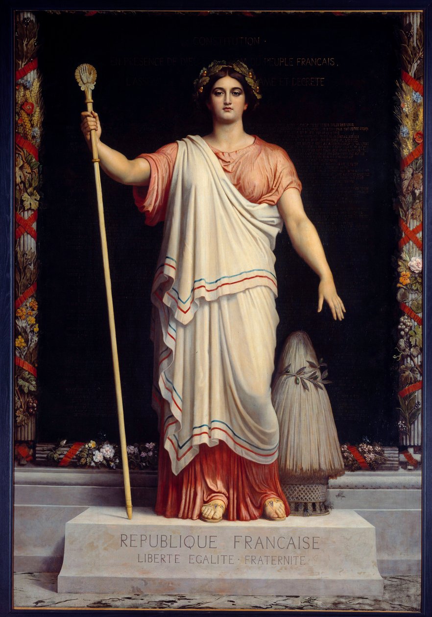 A Alegoria da República da República Francesa (França) por Dominique Papety (1815-1849) 1848 de Dominique Louis Papety