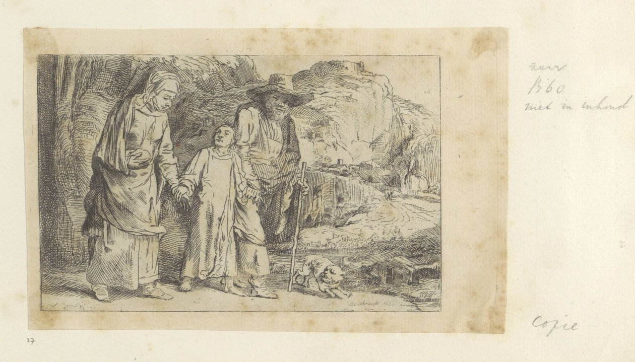 Cristo regressa do Templo com José e Maria
Recueil de quatre-vingt-cinq estampes originales (título da série) de Dominique Vivant Denon (baron) (attributed to)