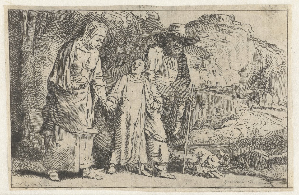 Cristo voltando do templo com seus pais de Dominique Vivant Denon (baron)