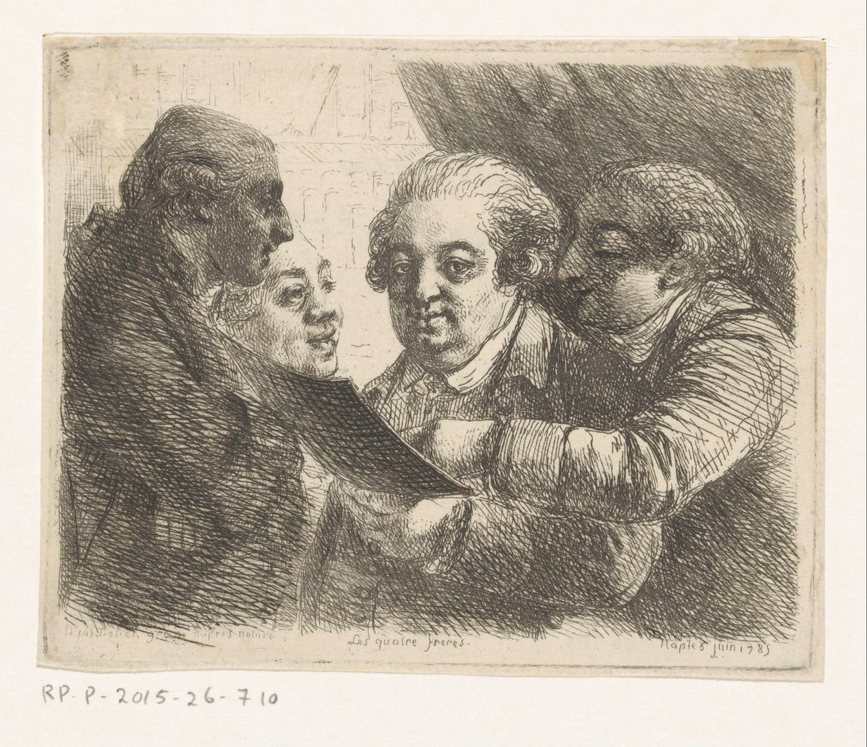 Retrato de quatro irmãos da família Terres, livrarias em Nápoles
Les quatres freres (título sobre o objecto) de Dominique Vivant Denon (baron)
