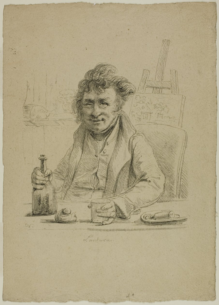 Retrato de Lantara no papel de Joly, de Le Peintre au Cabaret de Dominique Vivant Denon