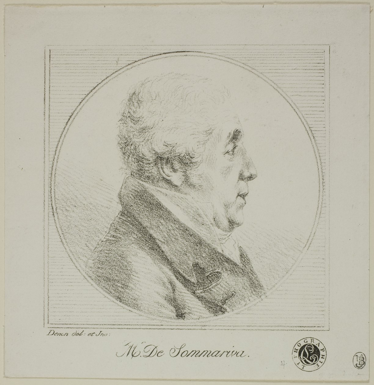 Retrato de perfil de Monsieur de Sommariva de Dominique Vivant Denon