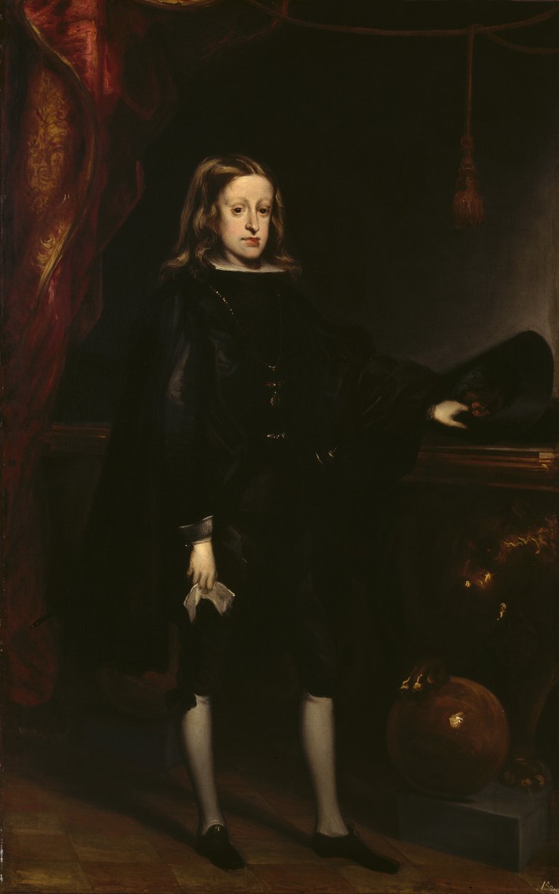 Carlos II, Rei de Espanha, c.1673 (óleo sobre tela) de Don Juan Carreno de Miranda