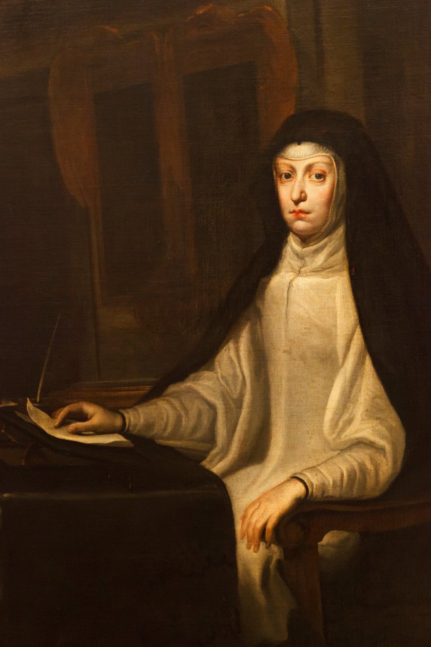 Mariana da Áustria (detalhe) de Don Juan Carreno de Miranda