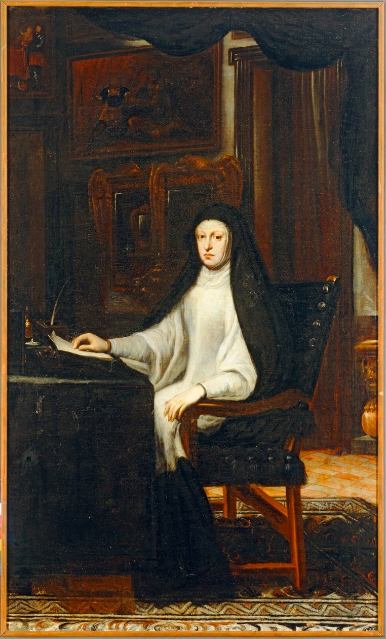 Marianne da Áustria, filha de Fernando III, mulher de Felipe IV, seu tio ... de Don Juan Carreno de Miranda
