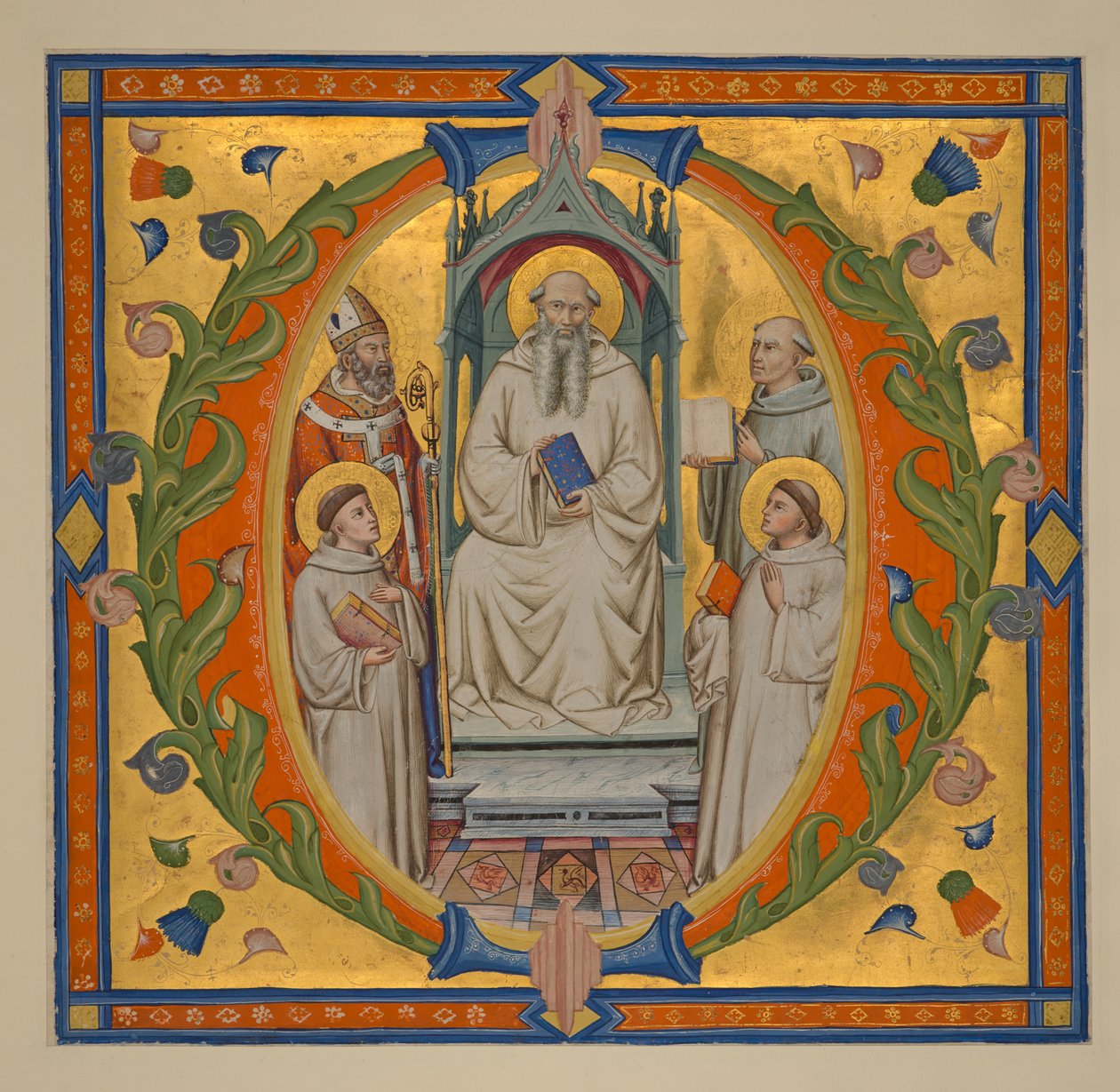 Acrescentar. 37472 f.3: Um corte de um Gradual, com uma inicial histórica, 