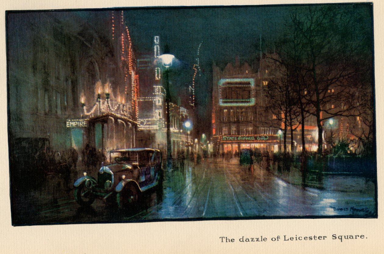 The Dazzle of Leicester Square, de &39;The New Lights of London&39;, publicado em 1926 de Donald Maxwell