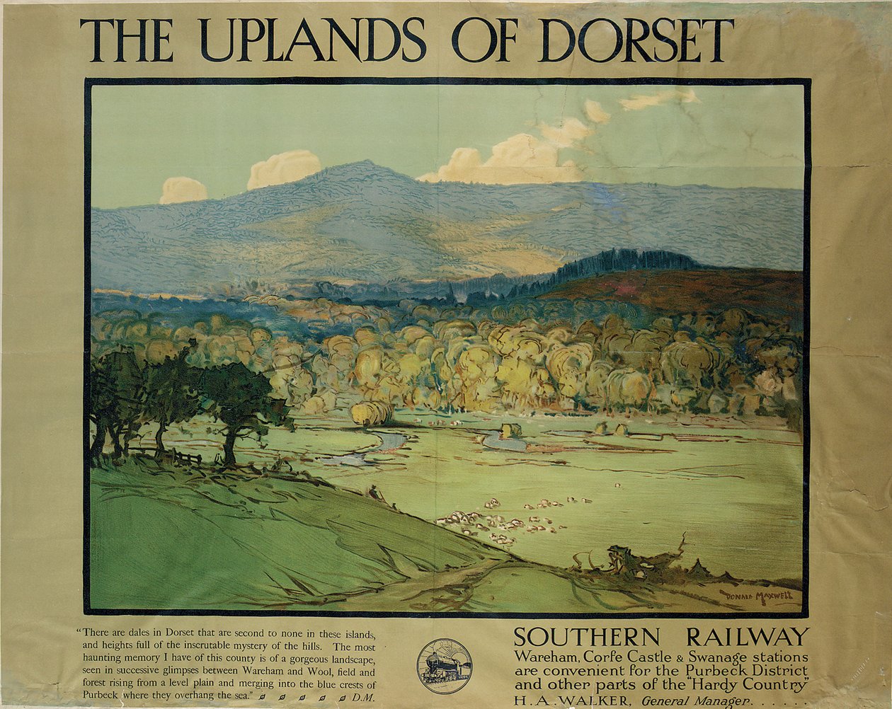 As terras altas de Dorsetm c.1924 (cor litografia) de Donald (after) Maxwell