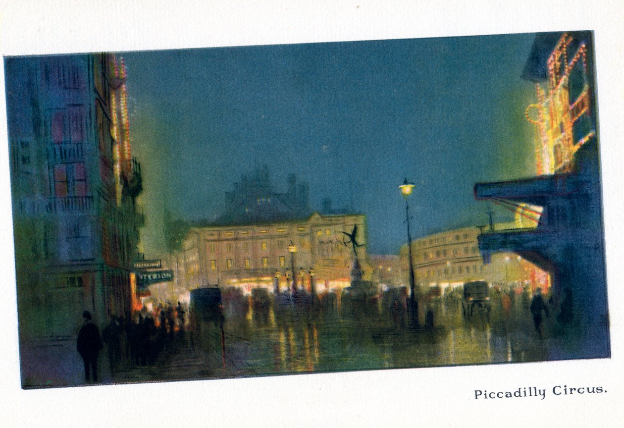 Piccadilly Circus, de "As Novas Luzes de Londres", publicado em 1926 de Donald Maxwell