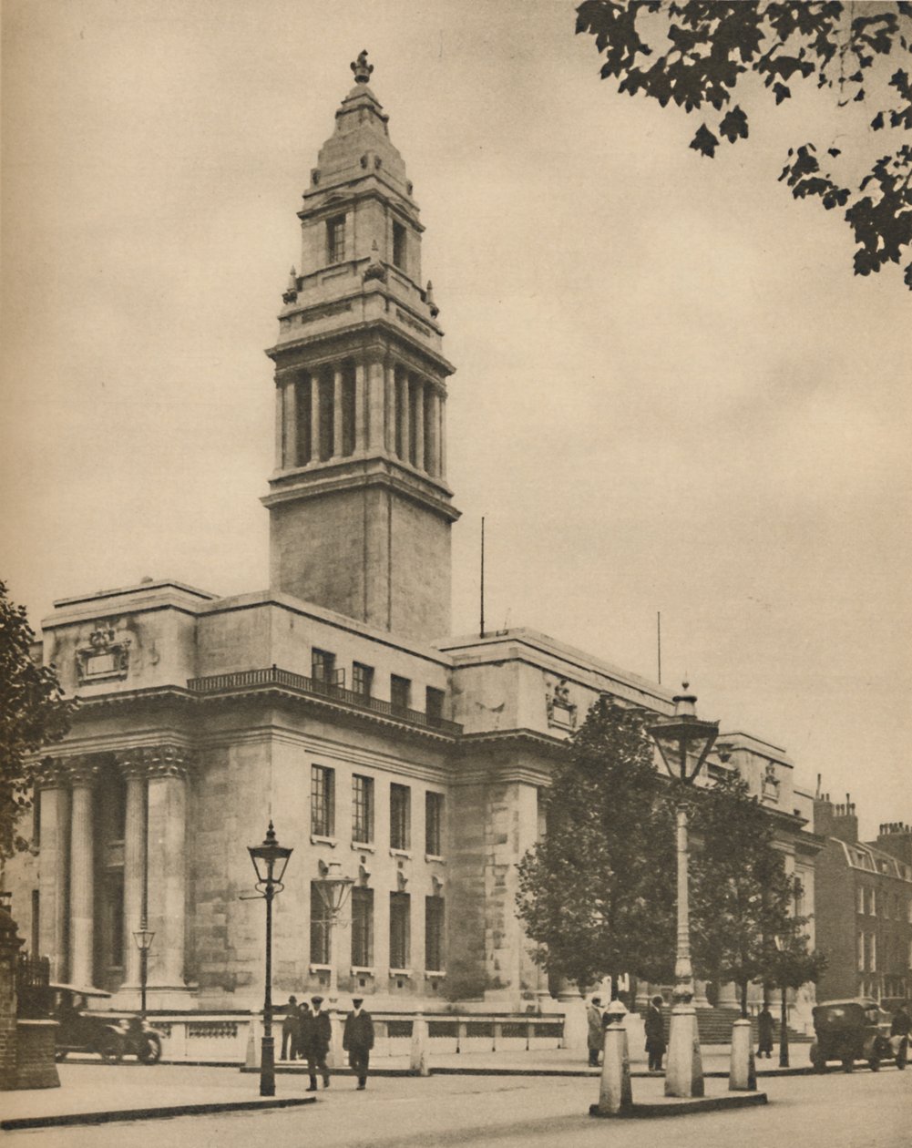 Marylebone Town Hall, um dos mais eminentes edifícios novos de Londres, c1935. de Donald McLeish