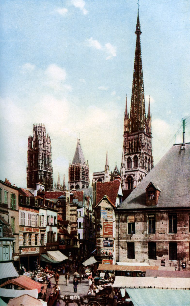 Catedral de Rouen, Normandia, França, c1930s de Donald McLeish