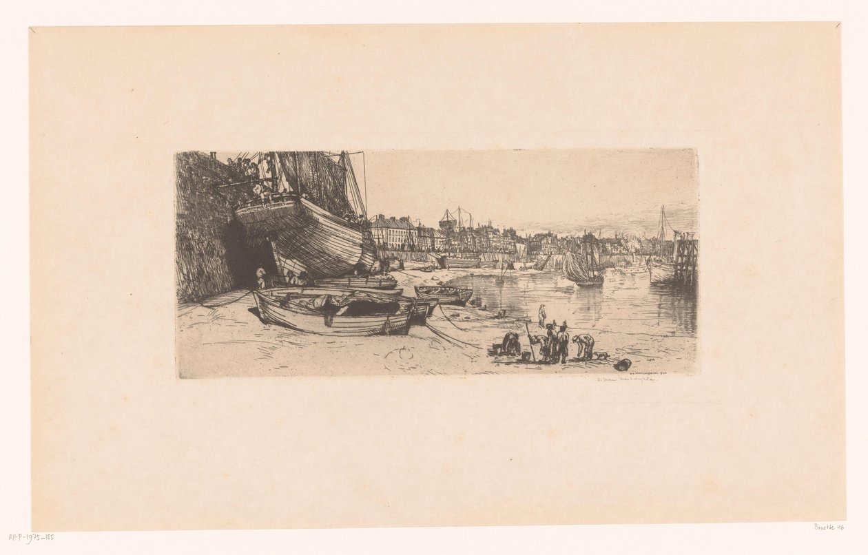 Havengezicht te Boulogne-sur-Mer
O Porto de Boulogne-sur-Mer de Donald Shaw MacLaughlan (signed by artist)