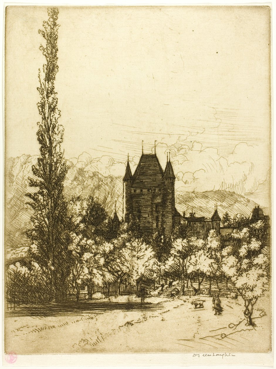 Um castelo em Thun, Suíça de Donald Shaw MacLaughlan