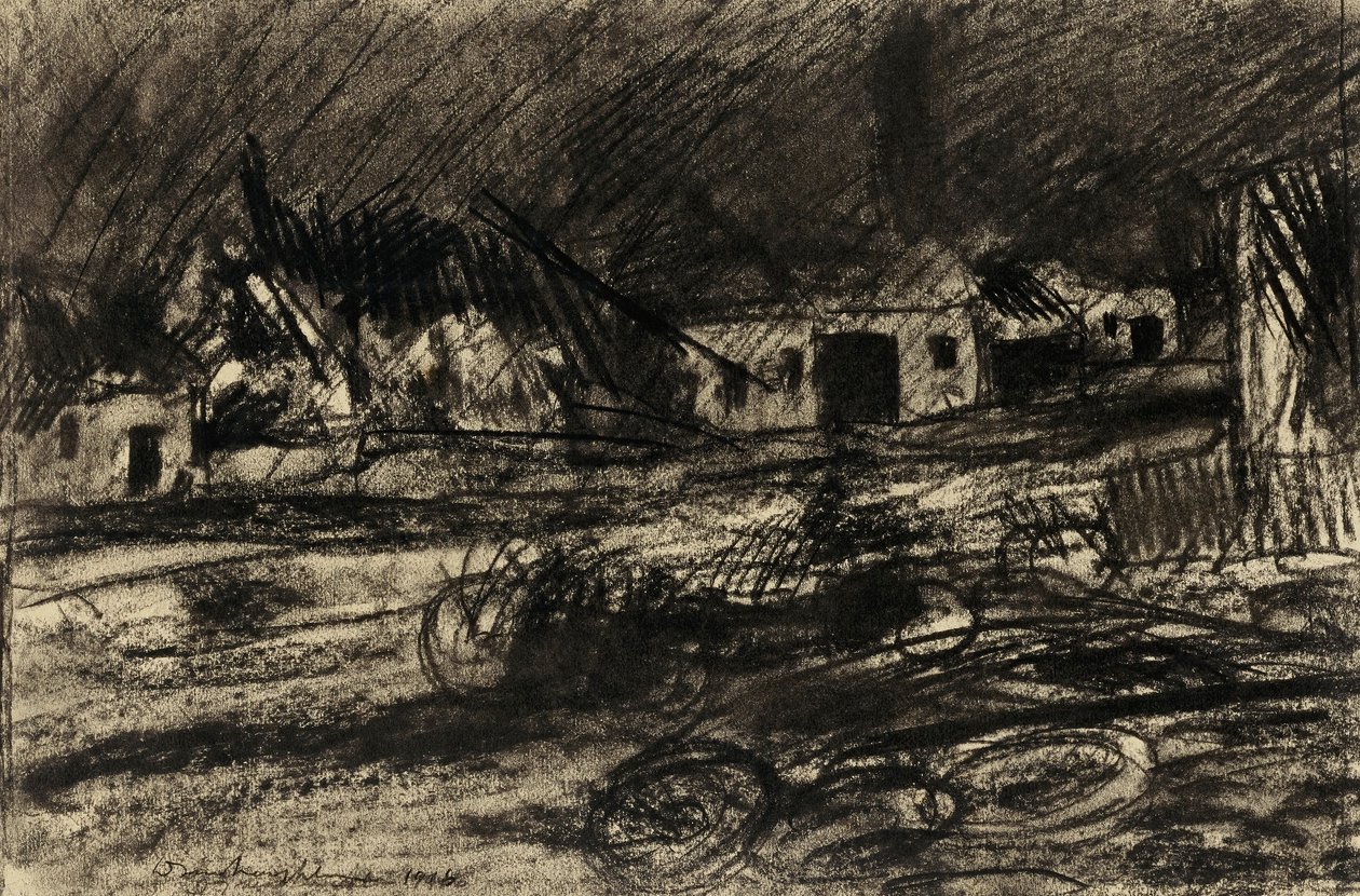Um posto de ambulância de Donald Shaw MacLaughlan