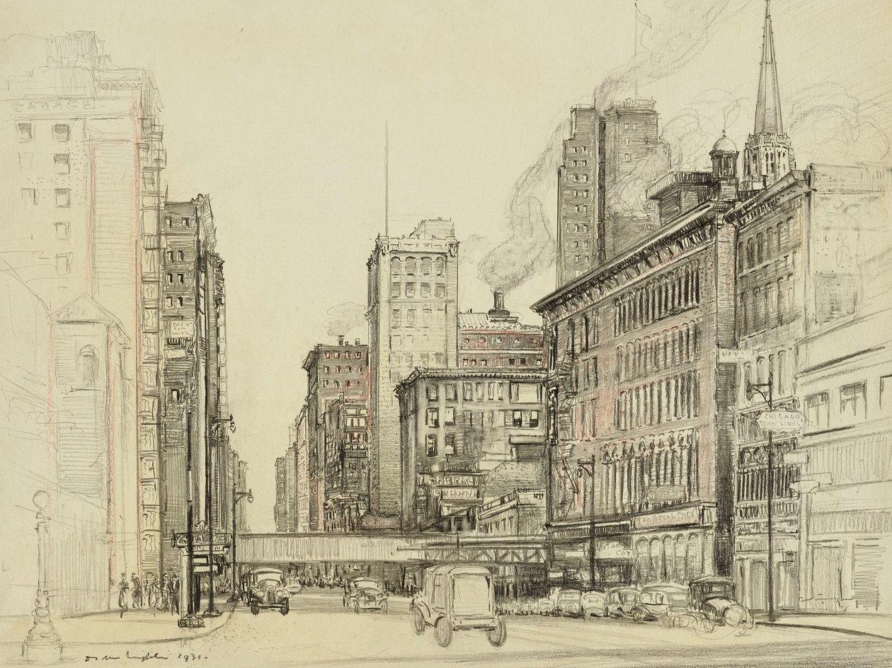 Chicago, North Dearborn Street de Donald Shaw MacLaughlan
