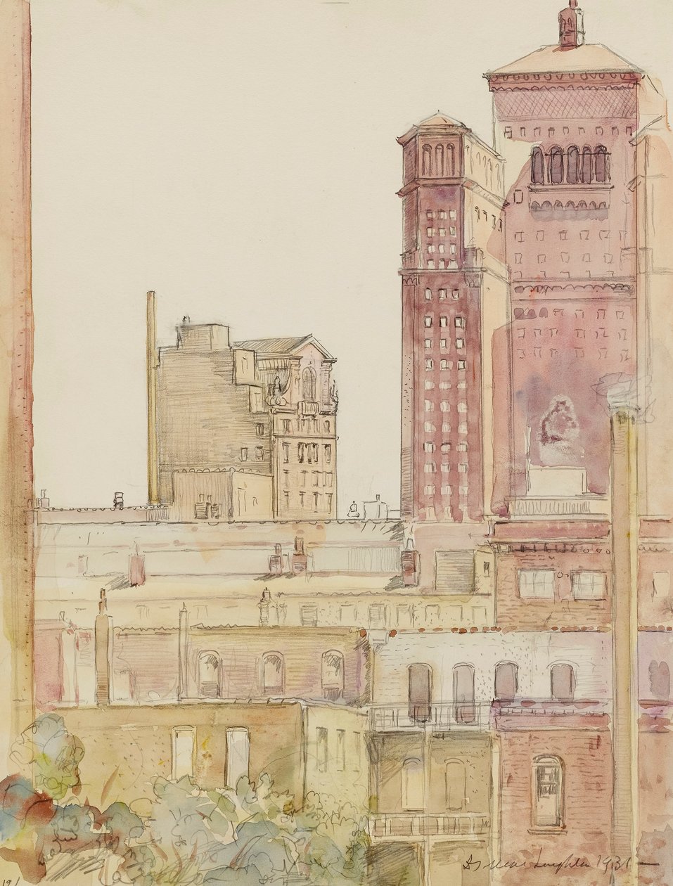 Chicago, telhados perto de Allerton House de Donald Shaw MacLaughlan