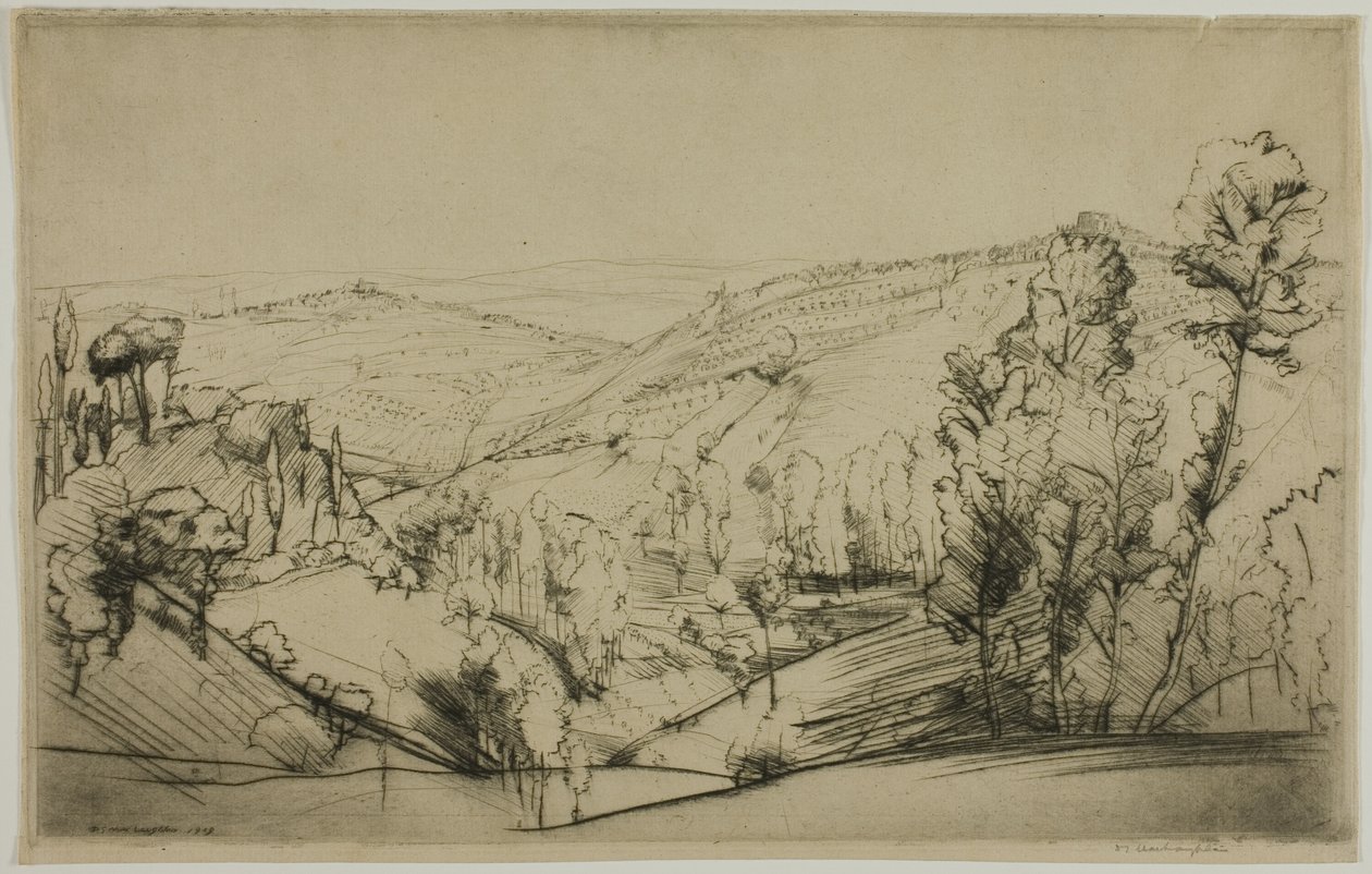 Campos de San Gimignano de Donald Shaw MacLaughlan