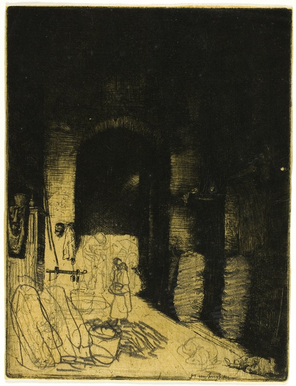 Interior da carvoaria, Florença de Donald Shaw MacLaughlan