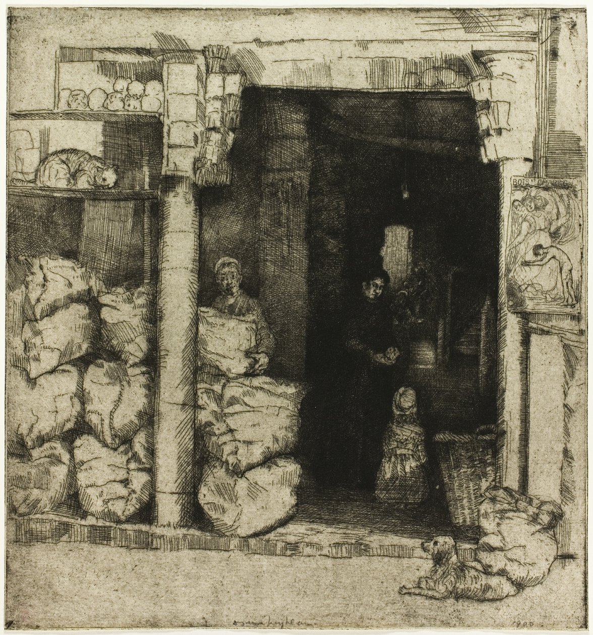 Interior de uma loja de carvão de Donald Shaw MacLaughlan