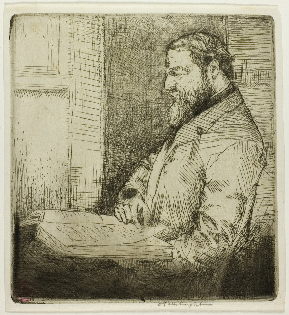 Retrato de estudante francês de Donald Shaw MacLaughlan