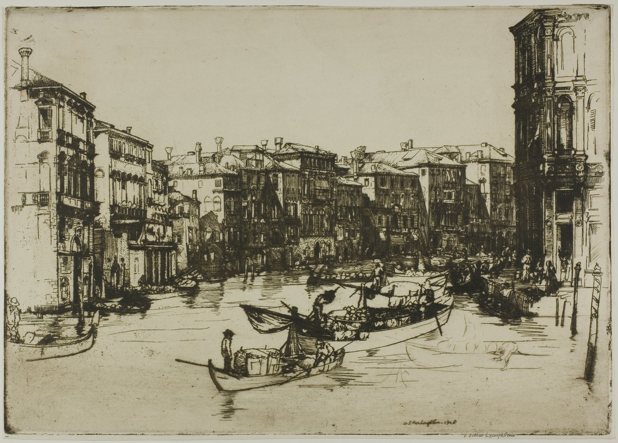 O mercado, Veneza de Donald Shaw MacLaughlan