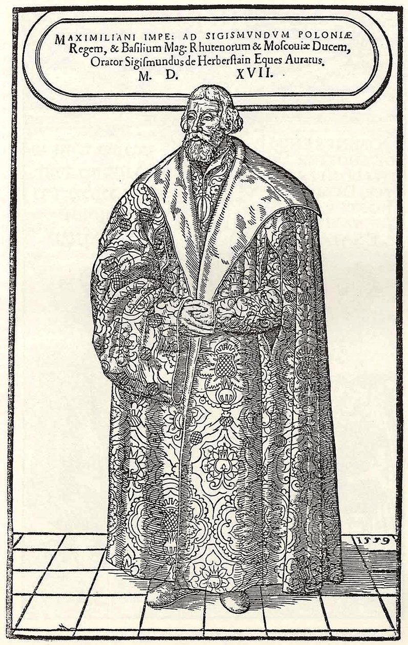 Retrato do Barão Sigmund von Herberstein, embaixador na Polônia e na Rússia, 1559 de Donat Hübschmann